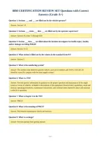 88M CERTIFICATION REVIEW SET Questions with Correct&NewLine;Answers &lpar;Grade A&plus;&rpar;