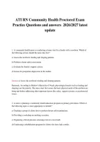 ATI RN Community Health Proctored Exam Practice Questions and answers 2026&sol;2027 latest update
