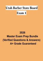 Utah Barber State Board Exam 1 2026 &vert; Barber Licensing Practice Questions & Study Guide