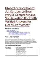 Utah MPJE Exam Test Bank &lpar;2026&sol;2027&rpar; &vert; SBE Practice Questions&comma; Verified Answers & Distractor Analyses &vert; DOPL Title 58-17b & R156-17b Licensure Mastery