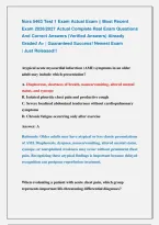 Nurs 5463 Test 1 Exam Actual Exam &vert;&vert; Most Recent &NewLine;Exam 2026&vert;2027 Actual Complete Real Exam Questions &NewLine;And Correct Answers &lpar;Verified Answers&rpar; Already &NewLine;Graded A&plus; &vert; Guaranteed Success&excl; Newest Exam               &NewLine;&vert; Just Released&excl;&excl;  