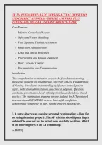 NR 224 FUNDAMENTALS OF NURSING ACTUAL QUESTIONS &NewLine;AND CORRECT ANSWERS &lpar;VERIFIED ANSWERS&rpar; PLUS &NewLine;RATIONALES 2026 Q&A &vert; INSTANT DOWNLOAD PDF&period;