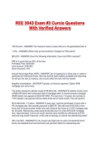 REE 3043 Exam &num;3 Curcio Questions With Verified Answers