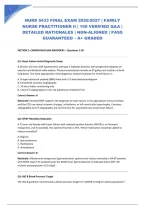NURS 5433 FINAL EXAM 2026&sol;2027 &vert; FAMILY NURSE PRACTITIONER II &vert; 100 VERIFIED Q&A &vert; DETAILED RATIONALES &vert; NGN-ALIGNED &vert; PASS GUARANTEED &ndash; A&plus; GRADED