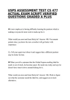 USPS&lowbar;ASSESSMENT&lowbar;TEST&lowbar;CS&lowbar;477&lowbar;ACTUAL&lowbar;EXAM&lowbar;SCRIPT&lowbar;2026&lowbar;SOLVED&lowbar;QUESTIONS&period;pdf