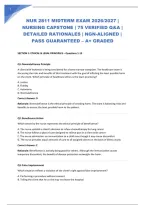 NUR 2811 MIDTERM EXAM 2026&sol;2027 &vert; NURSING CAPSTONE &vert; 75 VERIFIED Q&A &vert; DETAILED RATIONALES &vert; NGN-ALIGNED &vert; PASS GUARANTEED &ndash; A&plus; GRADED