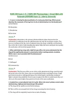 NURS 305 Exam 1 V1 &vert; NURS 305 Pharmacology &vert; Actual Q&A with &NewLine;Rationale &lpar;NURS305 Exam 1&rpar; &vert; Liberty University 