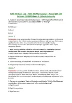NURS 305 Exam 1 V2 &vert; NURS 305 Pharmacology &vert; Actual Q&A with &NewLine;Rationale &lpar;NURS305 Exam 1&rpar; &vert; Liberty University 