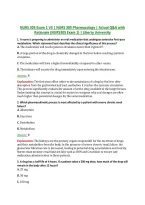 NURS 305 Exam 1 V1&ndash;V3 &vert; NURS 305 Pharmacology &vert; Actual Q&A with Rationale &lpar;NURS305 Exam 1&rpar; &vert; Liberty University
