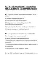 ALL &shy; IN &shy; ONE PACKAGE MGT 6311 UPDATED&NewLine;ACTUAL QUESTIONS AND CORRECT ANSWERS