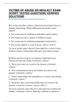 VICTIMS OF ABUSE OR NEGLECT PRACTICE EXAM SCRIPT 2026 QUESTIONS WITH SOLUTIONS