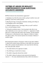 VICTIMS OF ABUSE OR NEGLECT UPDATED FINAL GUIDE 2026 FULL QUESTIONS AND SOLUTIONS