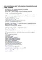 ACRP CCRC MAIN EXAM SCRIPT WITH UPDATED ACTUAL QUESTIONS AND&NewLine;CORRECT ANSWERS