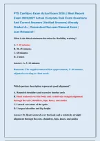 PTS Canfitpro Exam Actual Exam 2026 &vert;&vert; Most Recent &NewLine;Exam 2026&vert;2027 Actual Complete Real Exam Questions &NewLine;And Correct Answers &lpar;Verified Answers&rpar; Already &NewLine;Graded A&plus; &vert; Guaranteed Success&excl; Newest Exam &vert;              &NewLine;Just Released&excl;&excl; 