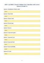 A&P 1 Lab BRCC Practice Solution Test 1 Questions with Correct&NewLine;Answers &lpar;Grade A&plus;&rpar;