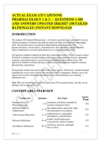 ACTUAL EXAM ATI CAPSTONE &NewLine;PHARMACOLOGY 1 & 2 &mdash; QUESTIONS 1-100 &NewLine;AND ANSWERS UPDATED 2026&sol;2027 &vert; DETAILED &NewLine;RATIONALES &vert; INSTANT DOWNLOAD &NewLine;