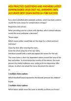 HESI PRACTICE QUESTIONS AND ANSWERS LATEST DOWNLOADED 2026&sol;2027 ALL ANSWERS 100&percnt; ACCURATE BEST EXAM RATED A&plus; FOR SUCCESS