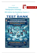 Test Bank For Comprehensive Radiographic Pathology 8th Edition by Ronald L&period; Eisenberg and Nancy M&period; Johnson 9780443121142 Chapters 1 - 12&comma; Complete Guide&period;