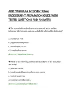 ARRT VASCULAR INTERVENTIONAL&NewLine;RADIOGRAPHY PREPARATION GUIDE WITH&NewLine;TESTED QUESTIONS AND ANSWERS