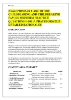 NR602 PRIMARY CARE OF THE &NewLine;CHILDBEARING AND CHILDREARING &NewLine;FAMILY MIDTERM PRACTICE &NewLine;QUESTIONS 1&ndash;100 &vert; UPDATED 2026&sol;2027 &vert; &NewLine;DETAILED RATIONALES &NewLine;