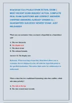 Smartsheet Core Product EXAM ACTUAL EXAM &vert;&vert; &NewLine;MOST RECENT EXAM 2026&vert;2027 ACTUAL COMPLETE &NewLine;REAL EXAM QUESTIONS AND CORRECT ANSWERS &NewLine;&lpar;VERIFIED ANSWERS&rpar; ALREADY GRADED A&plus; &vert; &NewLine;GUARANTEED SUCCESS&excl;&excl; NEWEST EXAM &vert; JUST &NewLine;RELEASED&excl;&excl; 