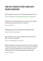 ARM 400 COMPLETE STUDY GUIDE WITH&NewLine;SOLVED QUESTIONS