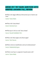 ARDMS RVT TEST BANK QUESTIONS WITH&NewLine;VERIFIED ANSWERS FULL REVIEW