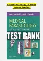 Medical Parasitology 7th Edition &NewLine;Leventhal Test Bank