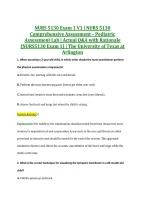 NURS 5130 Exam 1 V1 &vert; NURS 5130 &NewLine;Comprehensive Assessment &ndash; Pediatric &NewLine;Assessment Lab &vert; Actual Q&A with Rationale &NewLine;&lpar;NURS5130 Exam 1&rpar; &vert; The University of Texas at &NewLine;Arlington