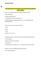 ADEQ Wastewater Treatment Exam Questions and Answers &mdash; Latest Update&comma; Exam Material