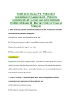 NURS 5130 Exam 2 V1 &vert; NURS 5130 &NewLine;Comprehensive Assessment &ndash; Pediatric &NewLine;Assessment Lab &vert; Actual Q&A with Rationale &NewLine;&lpar;NURS5130 Exam 2&rpar; &vert; The University of Texas at &NewLine;Arlington