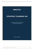 MNG3701 Strategic Planning IIIA 2026 &vert; Complete Exam Preparation Study Guide &plus; Practice Questions
