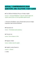 ASPHALT COMPREHENSIVE EXAM&NewLine;QUESTIONS AND SOLUTIONS STUDY GUIDE