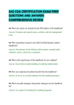 ASQ CQA CERTIFICATION EXAM PREP&NewLine;QUESTIONS AND ANSWERS&NewLine;COMPREHENSIVE REVIEW