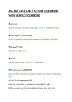 ASU BIO 340 EXAM 1 ACTUAL QUESTIONS&NewLine;WITH VERIFIED SOLUTIONS&NewLine;