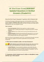 DC Real Estate Exam &vert; 2026&sol;2027 Updated Questions & Verified Answers &lpar;Graded A&plus;&rpar;