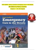 TEST BANK - Nancy Caroline&rsquo;s Emergency Care in the Streets&comma; &NewLine;8th Edition by Nancy Caroline &NewLine;Chapters 1 - 53 &vert; All Chapters 