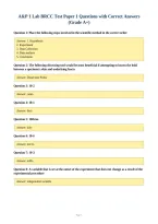 A&P 1 Lab BRCC Test Paper 1 Questions with Correct Answers&NewLine;&lpar;Grade A&plus;&rpar;