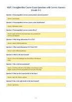 A&P 2 Straighterline Course Exam Questions with Correct Answers&NewLine;&lpar;Grade A&plus;&rpar;