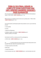 FEMA IS-700 &lpar;FINAL&rpar; GRADE A&plus; &NewLine;COMPLETE EXAM QUESTIONS AND &NewLine;100&percnt; VERIFIED ANSWERS &lpar;2026&sol;2027&rpar; &NewLine;PASS GUARANTEE 