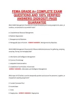 FEMA GRADE A&plus; COMPLETE EXAM &NewLine;QUESTIONS AND 100&percnt; VERIFIED &NewLine;ANSWERS &lpar;2026&sol;2027&rpar; PASS &NewLine;GUARANTEE