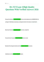 BA 323 Exam 1&vert;High Quality&NewLine;Questions With Verified Answers 2026