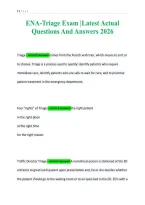 ENA-Triage Exam &vert;Latest Actual&NewLine;Questions And Answers 2026