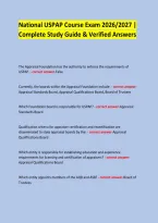 National USPAP Course Exam 2026&sol;2027 &vert; Complete Study Guide & Verified Answers 