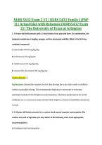 NURS 5432 Exam 2 V3 &vert; NURS 5432 Family I &lpar;FNP &NewLine;1&rpar; &vert; Actual Q&A with Rationale &lpar;NURS5432 Exam &NewLine;2&rpar; &vert; The University of Texas at Arlington 
