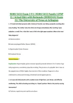 NURS 5432 Exam 3 V1 &vert; NURS 5432 Family I &lpar;FNP &NewLine;1&rpar; &vert; Actual Q&A with Rationale &lpar;NURS5432 Exam &NewLine;3&rpar; &vert; The University of Texas at Arlington 