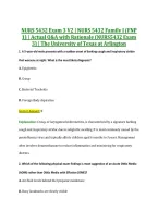 NURS 5432 Exam 3 V2 &vert; NURS 5432 Family I &lpar;FNP &NewLine;1&rpar; &vert; Actual Q&A with Rationale &lpar;NURS5432 Exam &NewLine;3&rpar; &vert; The University of Texas at Arlington