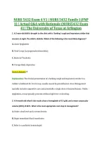 NURS 5432 Exam 4 V1 &vert; NURS 5432 Family I &lpar;FNP &NewLine;1&rpar; &vert; Actual Q&A with Rationale &lpar;NURS5432 Exam &NewLine;4&rpar; &vert; The University of Texas at Arlington
