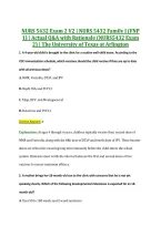NURS 5432 Exam 2 V1&ndash;V3 &vert; NURS 5432 Family I &lpar;FNP 1&rpar; &vert; Actual Q&A with Rationale &lpar;NURS5432 Exam 2&rpar; &vert; The University of Texas at Arlington
