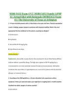 NURS 5432 Exam 4 V2 &vert; NURS 5432 Family I &lpar;FNP &NewLine;1&rpar; &vert; Actual Q&A with Rationale &lpar;NURS5432 Exam &NewLine;4&rpar; &vert; The University of Texas at Arlington 